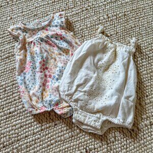 Bundle of 2 Bubble Rompers, Old Navy 0-3 months